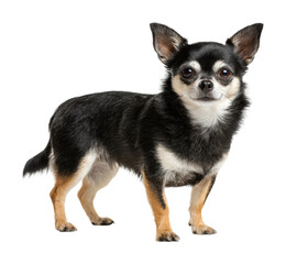 Fototapeta premium Playful chihuahua dog portrait home pet isolated on transparent background
