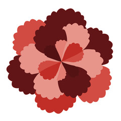 Abstract Flower Design on Black.