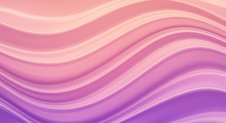Obraz premium Abstract Wavy Background with Smooth Gradient of Pink Purple and Peach