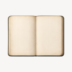 Vintage open book transparent element.