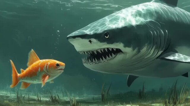 A small fish with big dreams of becoming a powerful shark.