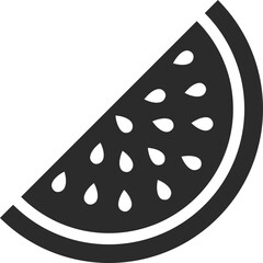 watermelon fruit icon in dark grey clear background vector illustration