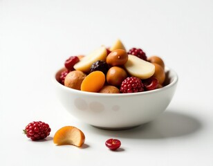 Colorful Assorted Candies and Berries in White Bowl