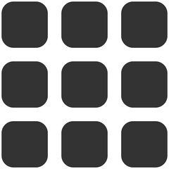 black silhouette apps icon