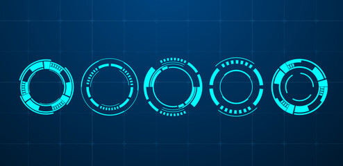 circle technology sci fi and futuristic blue