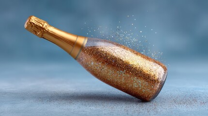 Celebration uncorked sparkling champagne bottle party venue beverage photography festive atmosphere close-up joyful moment