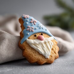 Festive gingerbread cookie decoration kitchen food photography cozy environment close-up holiday spirit