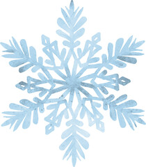 snowflakes snow blue watercolor illustration