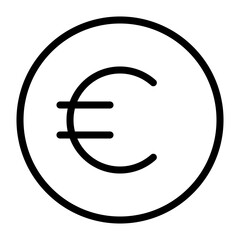 Vector art of euro coin icon, vector