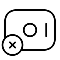 Vector art of disabled camera