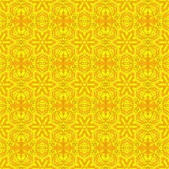 A stylish, seamless Ikat pattern featuring traditional blurry lines and repeating geometric leaf motifs. This monochromatic design uses a chic, vibrant palette.