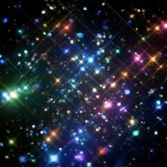 Fototapeta premium Colorful abstract cosmic background with stars.