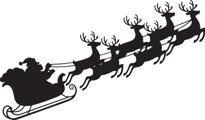 santa claus with sleigh