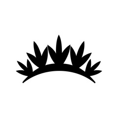 Elegant Black Crown Silhouette, Symbol of Royalty, Power, and Sophistication