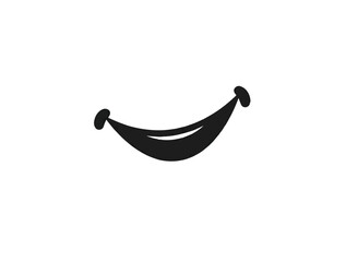 Smile lips icon its mouth in silhouette white background.
