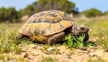 Sure! Here's a naturally styled image prompt for a **tortoise in its natural...