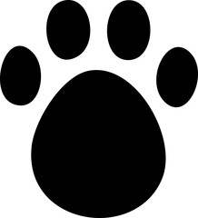 Animal Paw Print Silhouette Icon and Footprint Symbols Vector Illustration