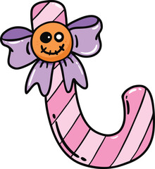 illustration halloween candy hand drawn outline concept