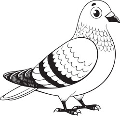 pigeon silhouette vector