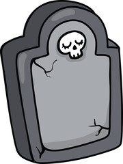 illustration halloween grave hand drawn outline concept