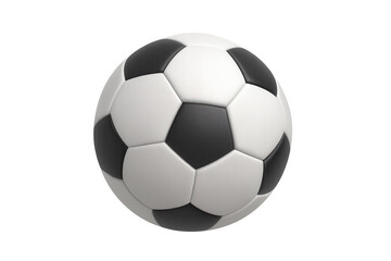 Fototapeta premium Football ball for playing sport game, classic black and white soccer equipment on a transparent background
