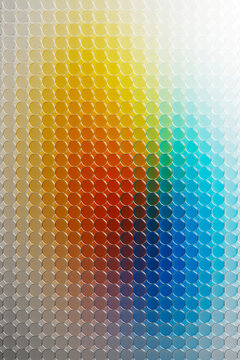 3D glass color circle pattern in vivid light