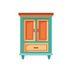 A Vector Illustration of Cabinet on White Background
