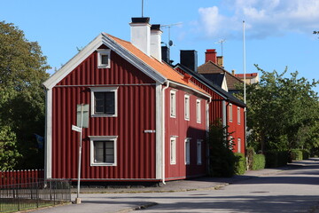 Sweden. Streets and houses in the city of Västervik in Sweden. Kalmar County. © Andrii