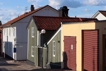 Sweden. Streets and houses in the city of Västervik in Sweden. Kalmar County. © Andrii