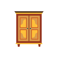 A Vector Illustration of Cabinet on White Background
