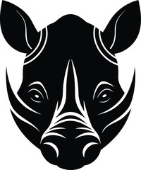 A black and white zebra head vector illustration is a wild animal drawing suitable for a tattoo design or character art symbol