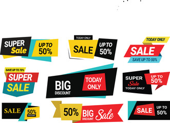 Fototapeta premium Modern Sale and Discount Banner Collection | Vibrant Promotion Templates