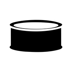 Simple silhouette of a can, great for illustrating food storage and containers