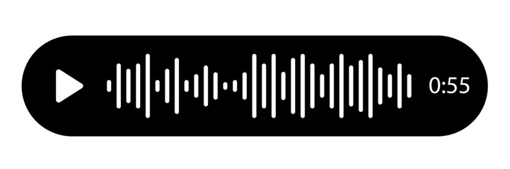 Voice message bar. Audio message.