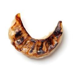 Delicious Grilled Japanese Gyoza Dumpling Isolated on White Background