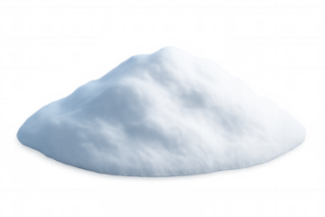 Snowdrift snow pile on transparent background representing winter cold, seasonal weather, and frost concept