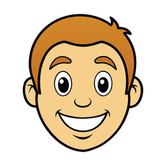 Obraz premium A simple face smile icon showing a neutral opinion, featuring a calm expression with a straight-line mouth and gentle eyes, symbolizing balance and unbiased emotion. 