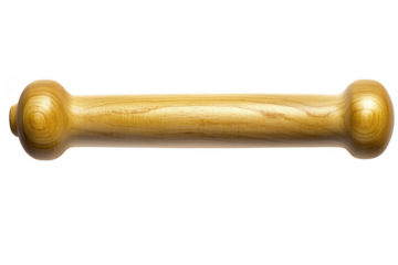 Wooden baseball bat equipment isolated on a transparent background