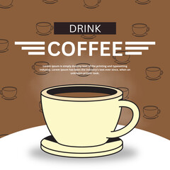 Coffee poster and flyer templates. Templates for marketing, advertising, banners, and posters.