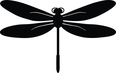 dragonfly silhouette vector icon illustration