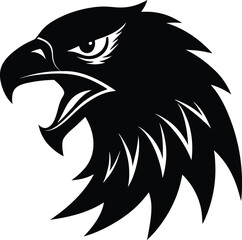 Bold tribal eagle head mascot tattoo illustration vector design