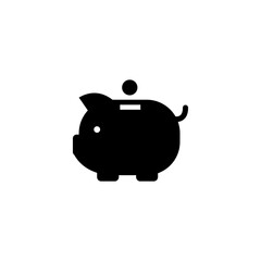 Piggy Bank Icon A Simple Symbol for Savings and Financial Goals Depicted in a Minimalist Style