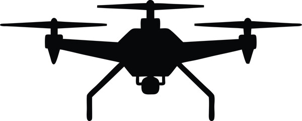 drone silhouette vector, uav aircraft illustration