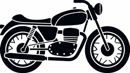 Fototapeta premium Classic motorcycle illustration for vintage vibes and freedom loving adventures, a timeless design