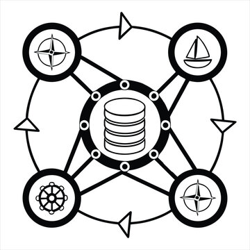 Server and Database Vector Icons
