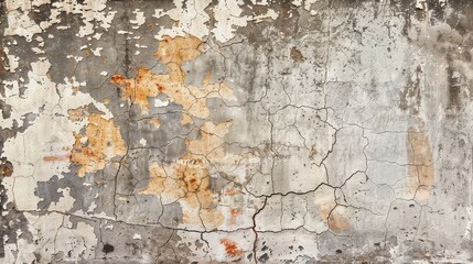 Discover the raw, textured beauty of aged plaster walls with peeling paint and intricate cracks, perfect for adding vintage character and depth to your designs.
