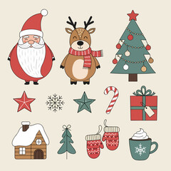 Set of christmas icons