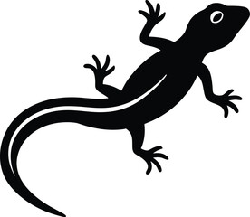 Lizard silhouette vector art illustration