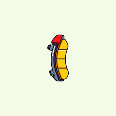 Brake Pad icon flat vector design. © MD. JONAED