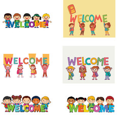 Black and Color line art icon design 